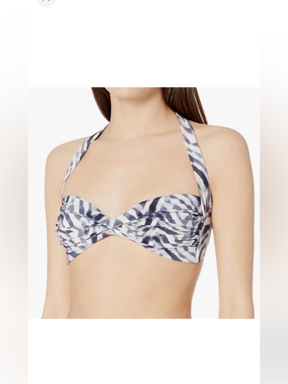 Norma Kamali size S Bill-Zebra Print Bikini Top